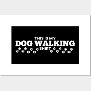 Dog Walking Shirt Posters and Art